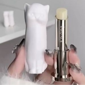 White Cat Shaped Sweet Orange Flavored Novelty Lip Gloss Lipstick